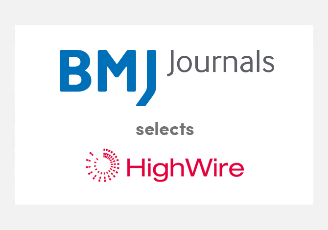 HighWire strengthens relationship with BMJ, delivering improved hosting and new joint innovation lab