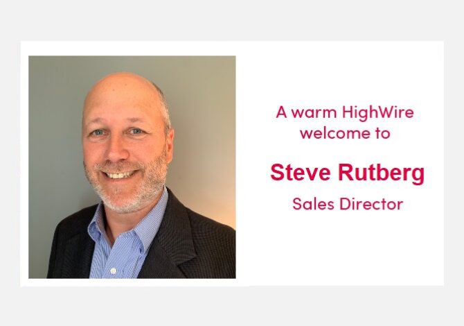 HighWire further strengthens customer focus with appointment of Steve Rutberg as Sales Director