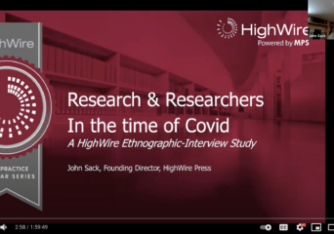Research and Researchers in the time of COVID-19
