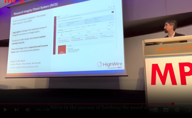 Joshua Routh presenting Research Integrity Checks (RIC)