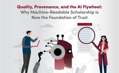 Machine-Readable Scholarship and AI Flywheel for Trustworthy Scholarly Publishing